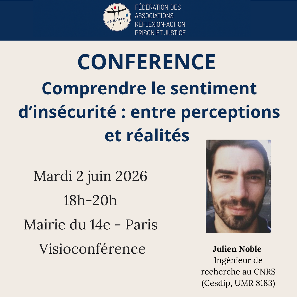 Conférence – Comprendre le sentiment d’insécurité : entre perceptions et réalités 